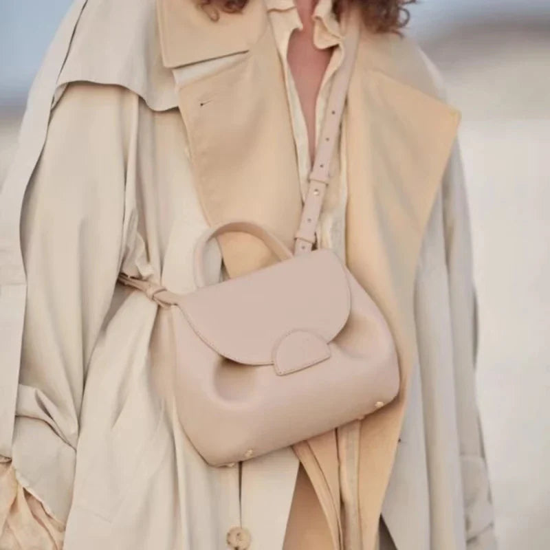 Polene Bag - Genuine Leather Shoulder Handbag