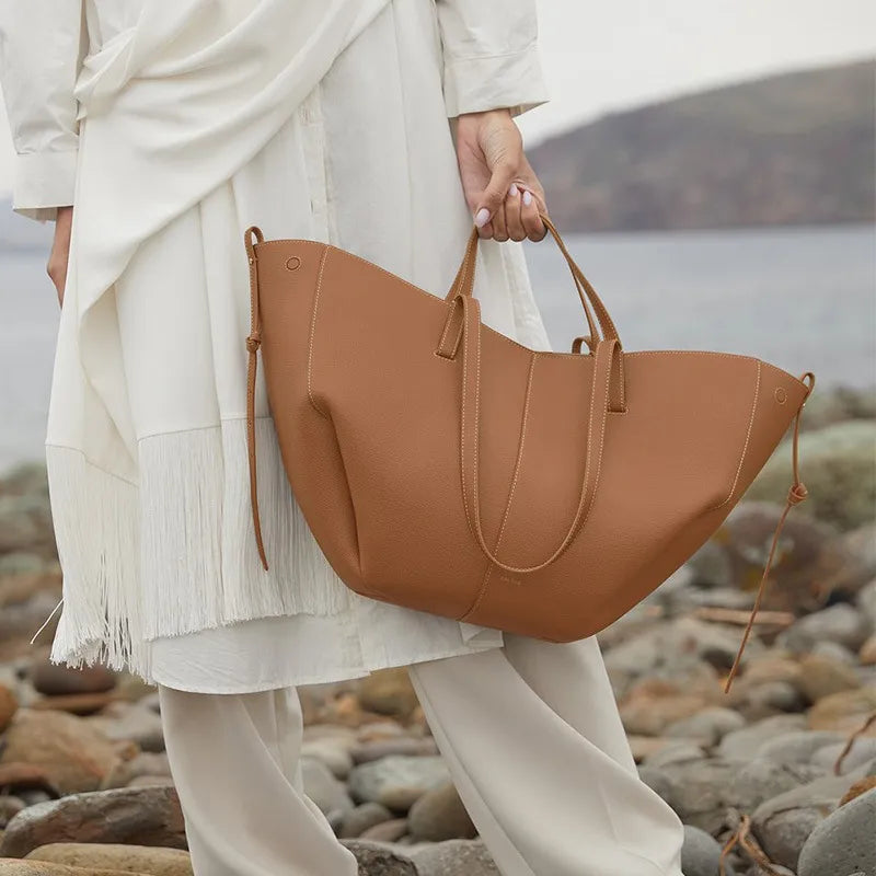 Leather Shoulder Bag for Women Niche Tote Bag