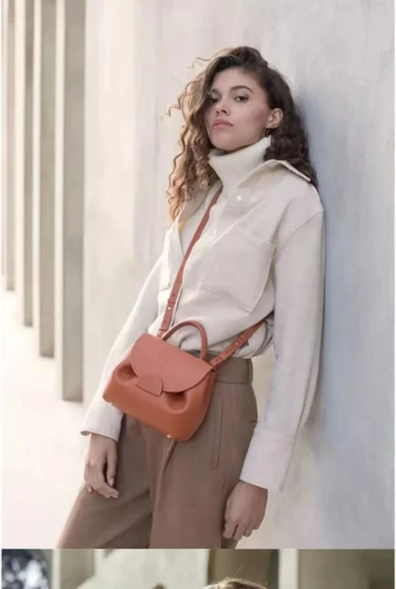 Polene Bag - Genuine Leather Shoulder Handbag